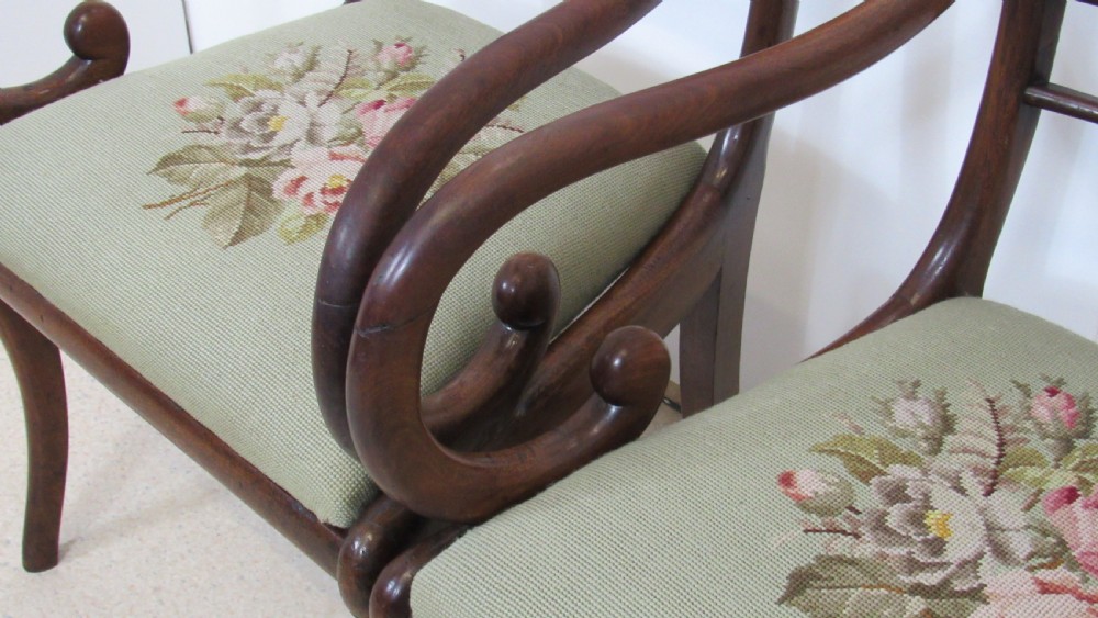 Lovely pair of regency carver chairs  View VI