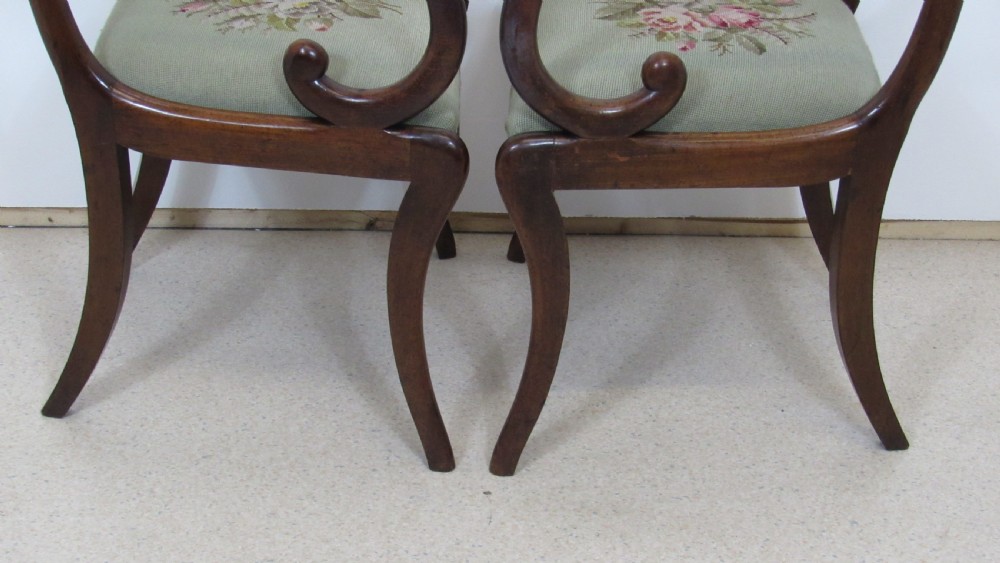 Lovely pair of regency carver chairs  View IX