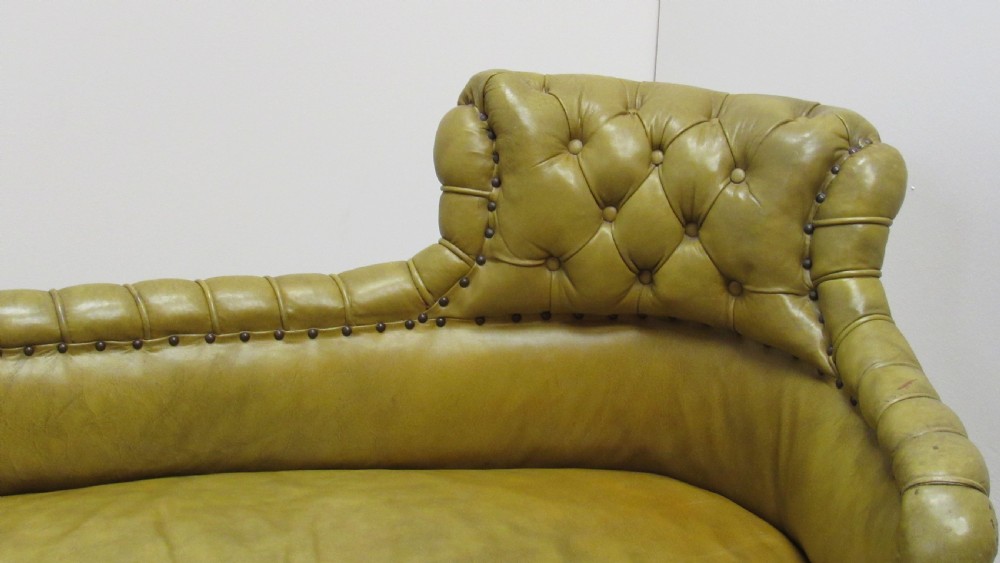 Victorian leather chaise lounge View II