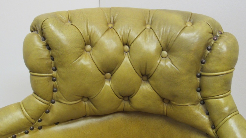 Victorian leather chaise lounge View IX