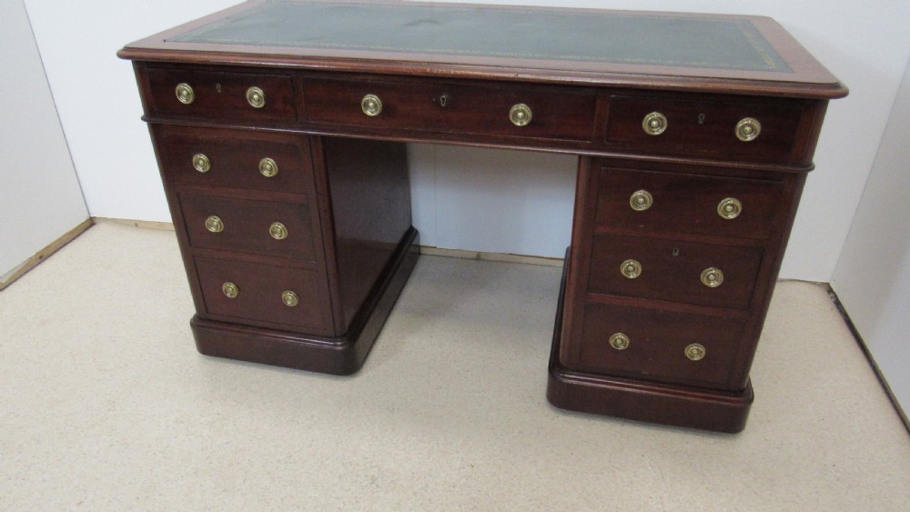 Mahogany Victorian desk  View XVI