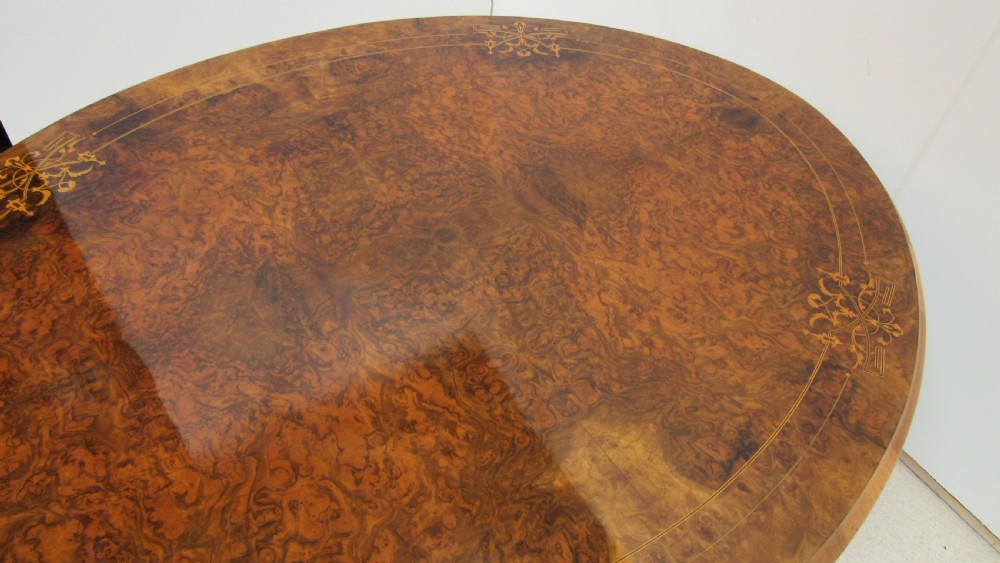 Superb Victorian walnut inlaid coffee table  View VI