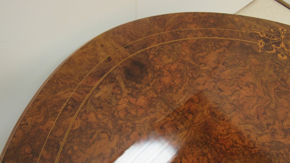 Superb Victorian walnut inlaid coffee table  View XI