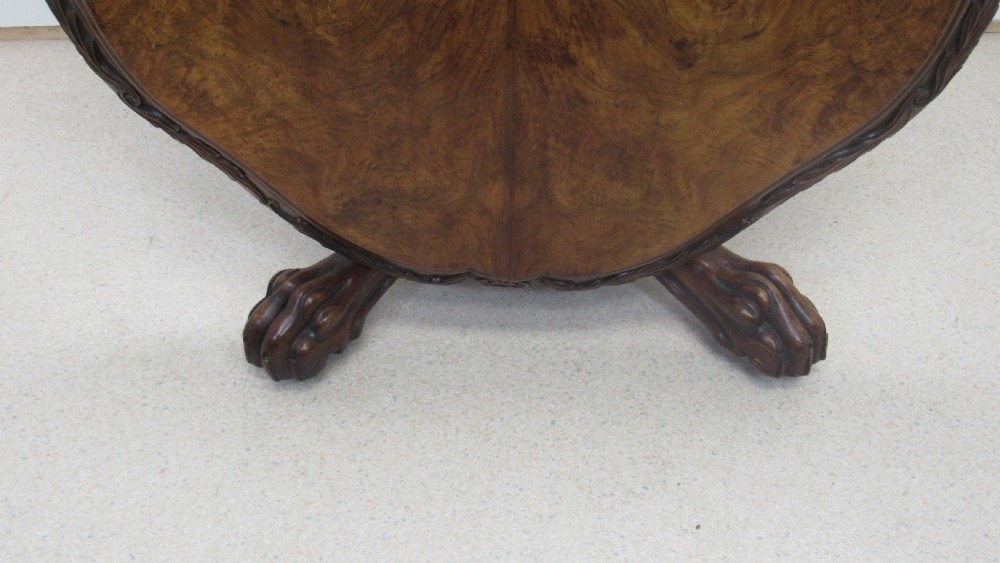 Superb walnut Irish centre table  View VI