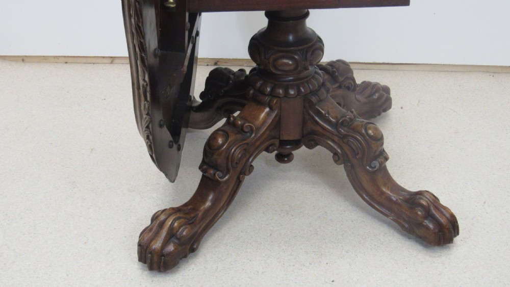 Superb walnut Irish centre table  View XI