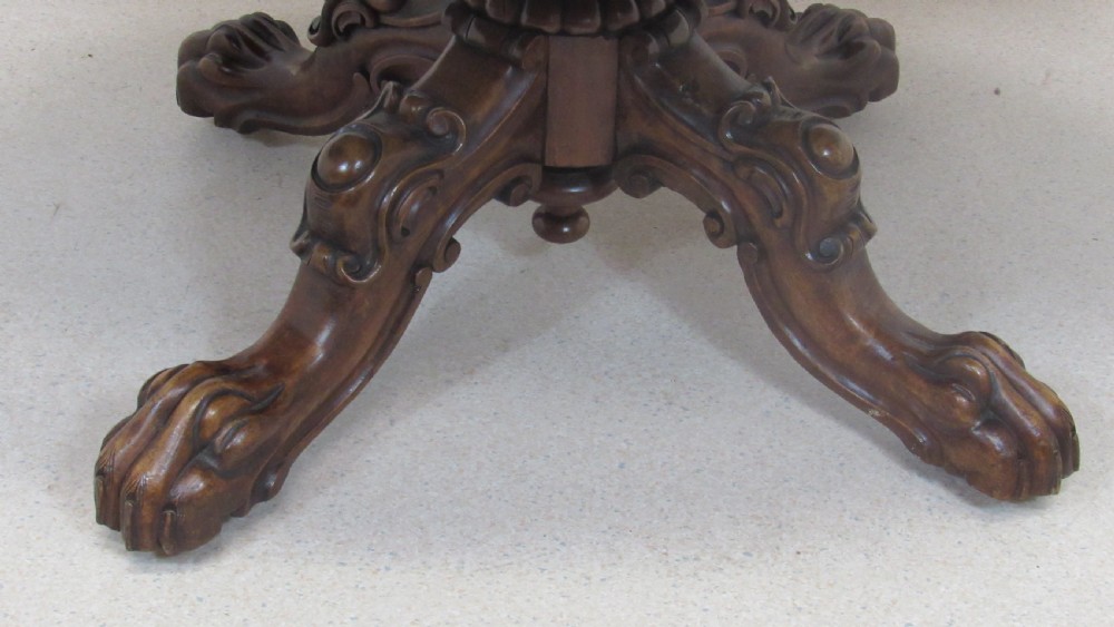 Superb walnut Irish centre table  View XIV