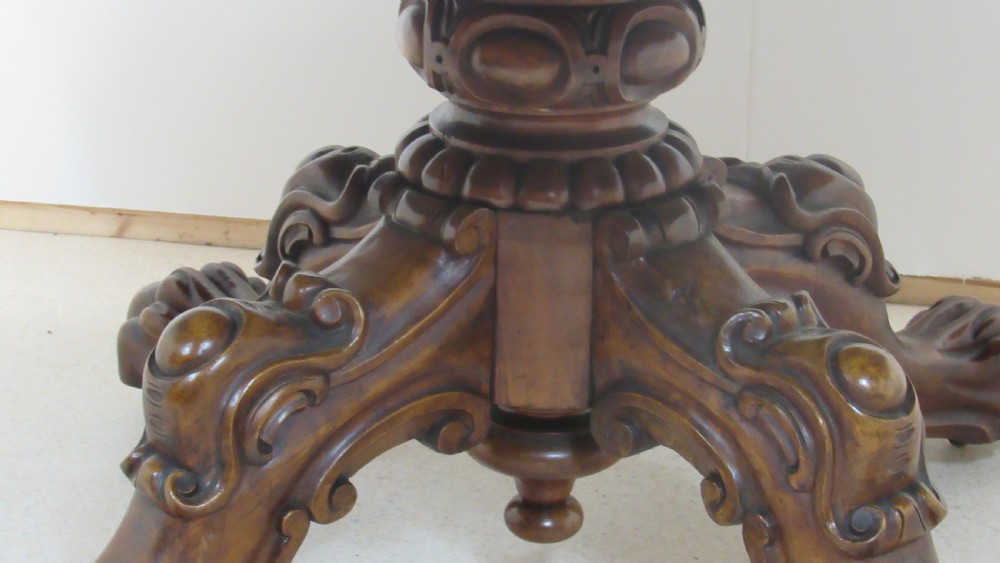 Superb walnut Irish centre table  View XVII