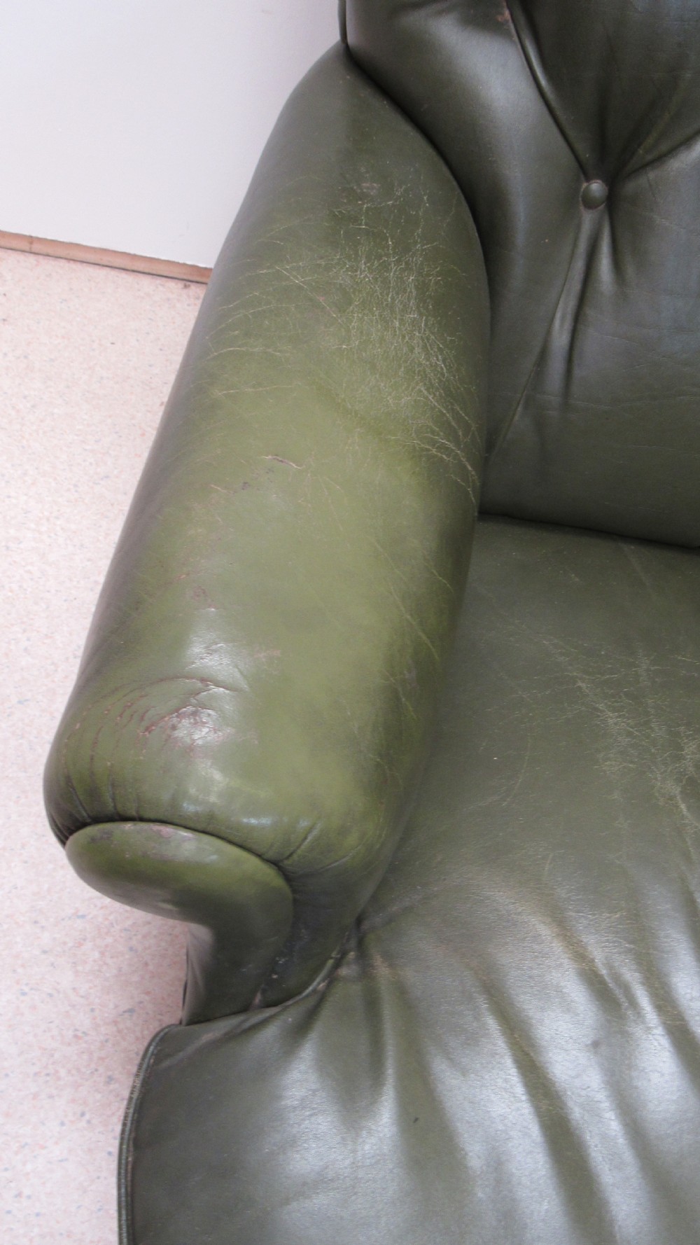 Lovely Victorian leather  club armchair  View VIII