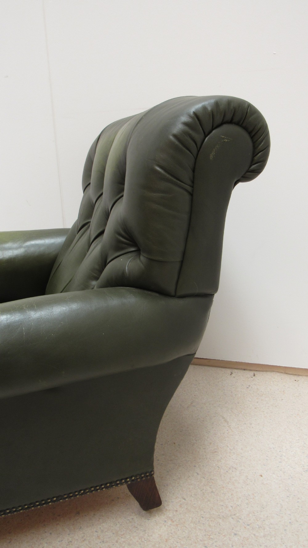 Lovely Victorian leather  club armchair  View XII