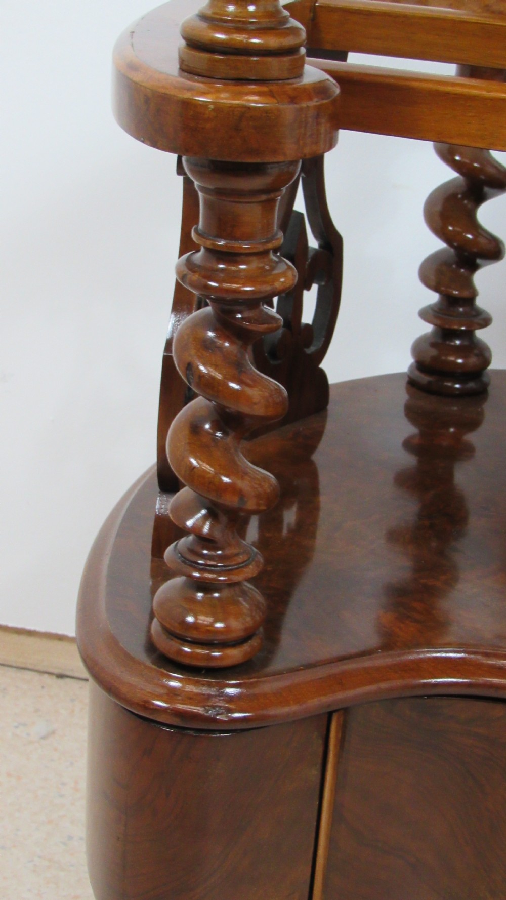 Victorian burr walnut canterbury  whatnot  View VIII