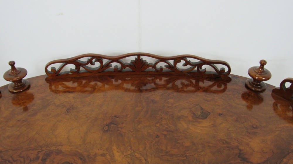 Victorian burr walnut canterbury  whatnot  View XIII