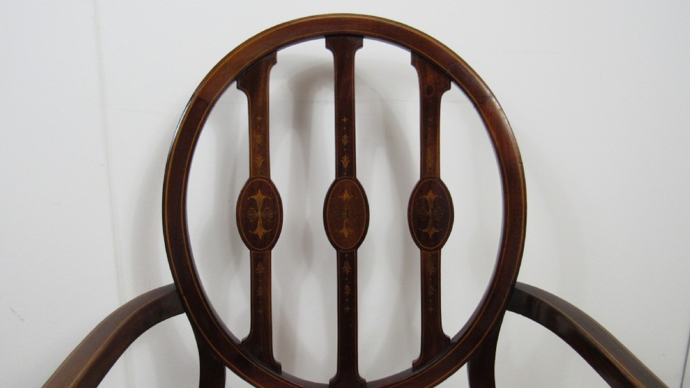 Lovely  Edwardian inlaid desk armchair View III