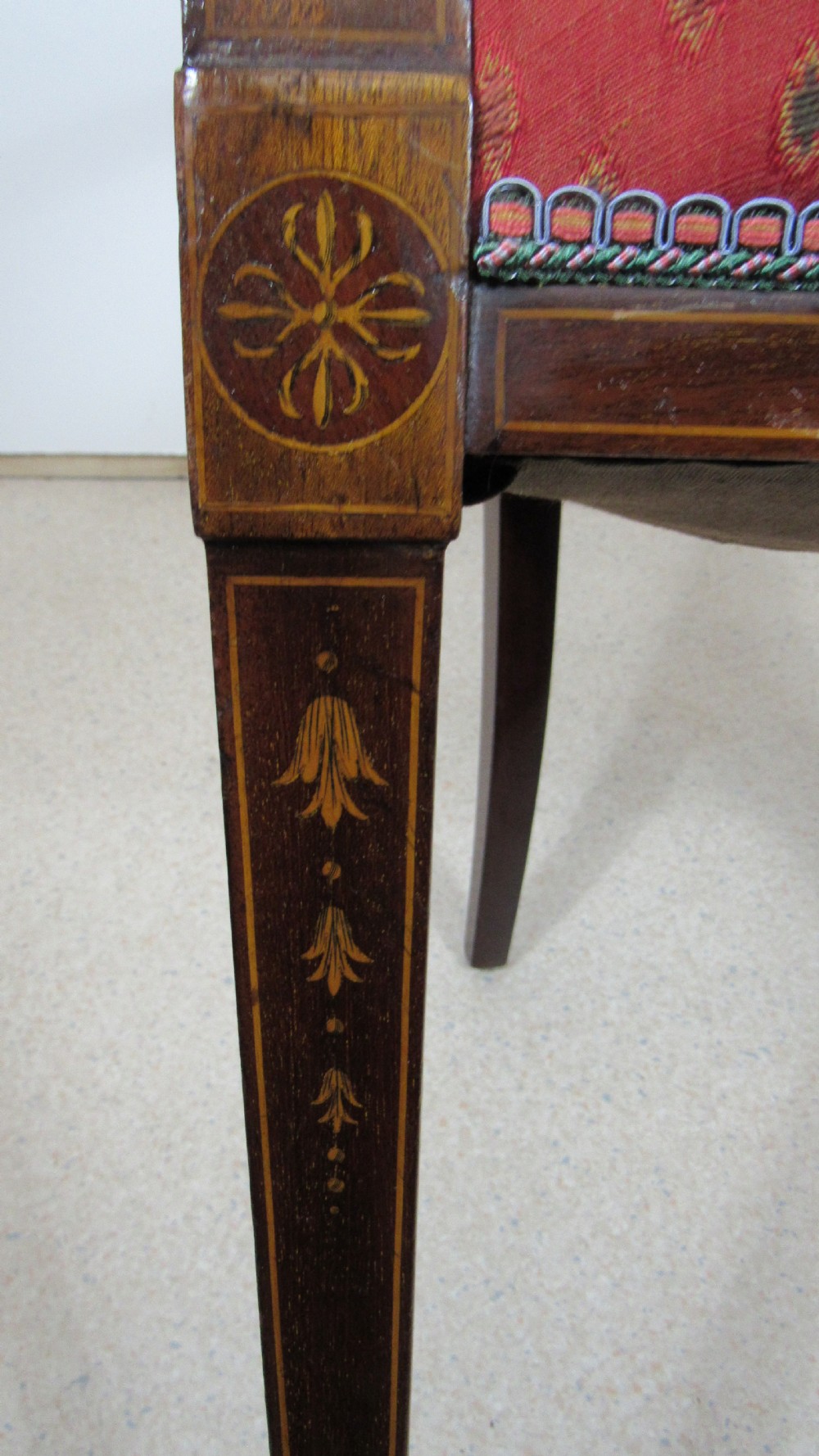 Lovely  Edwardian inlaid desk armchair View XI