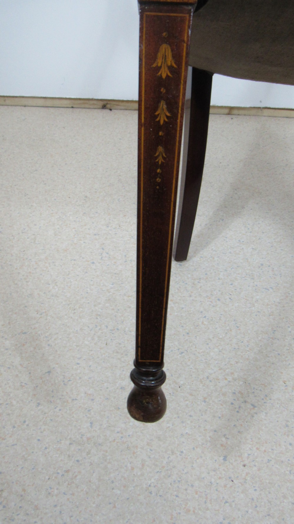 Lovely  Edwardian inlaid desk armchair View XIII