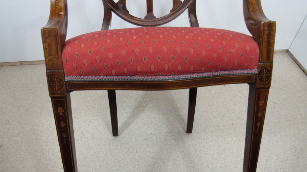 Lovely  Edwardian inlaid desk armchair View XIV