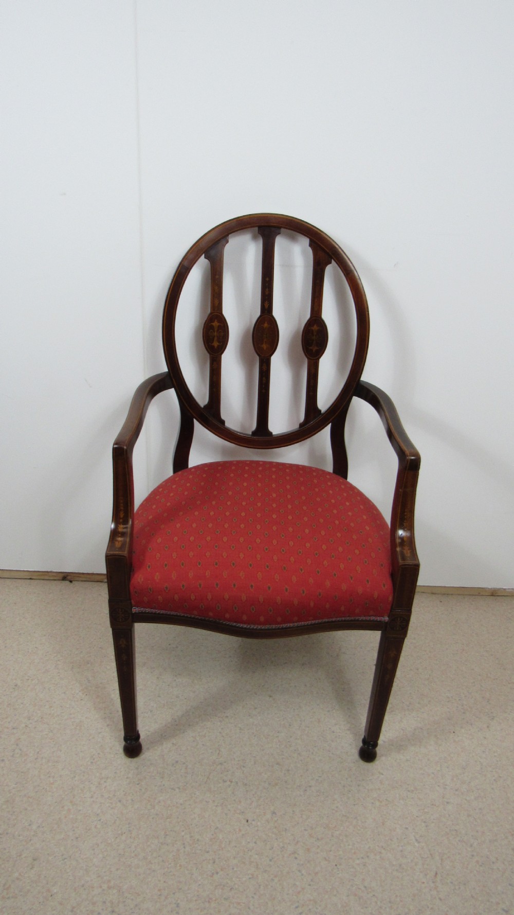 Lovely  Edwardian inlaid desk armchair View XVIII