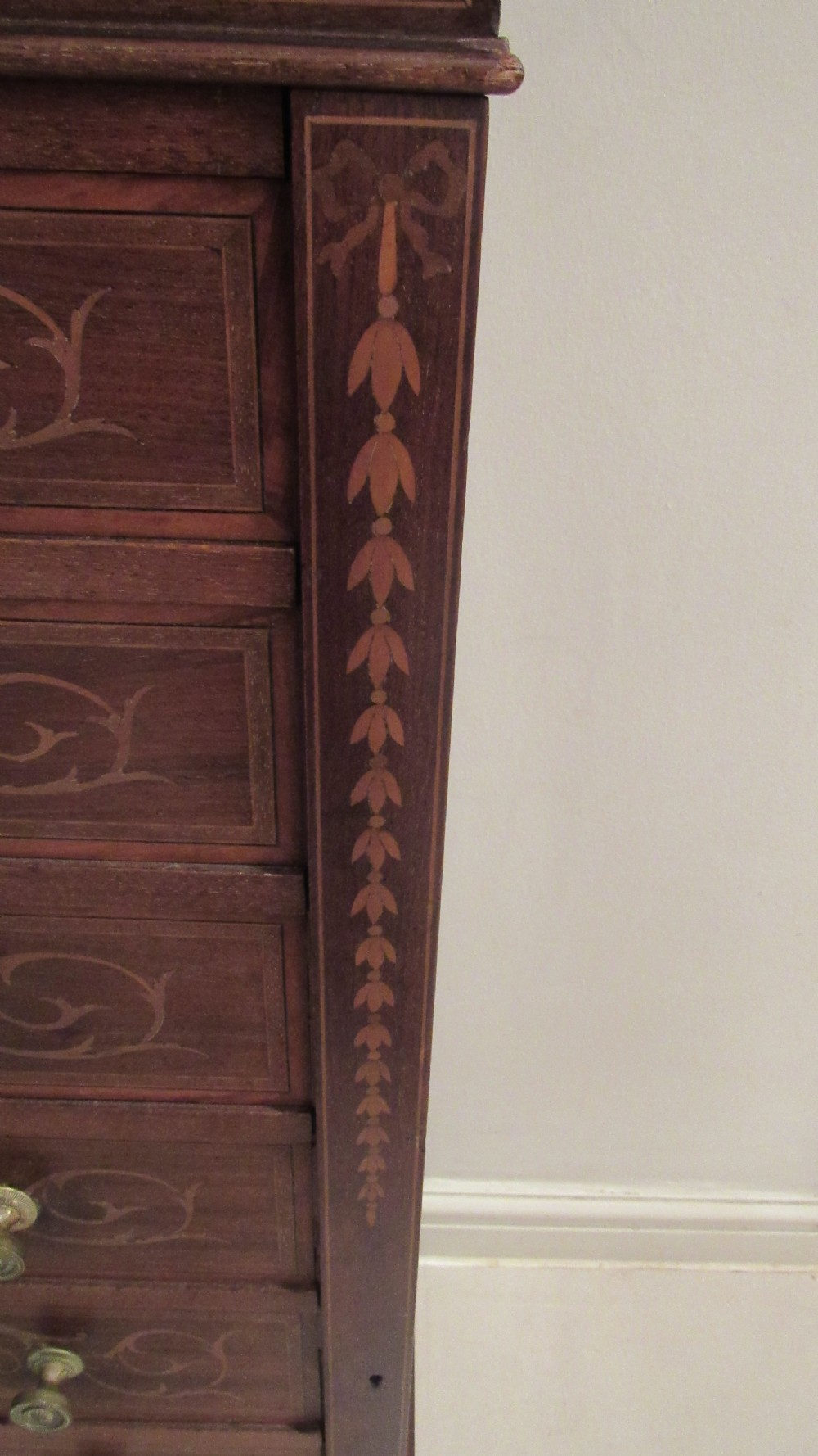 Edwards and Roberts marquetry Wellington chest View V
