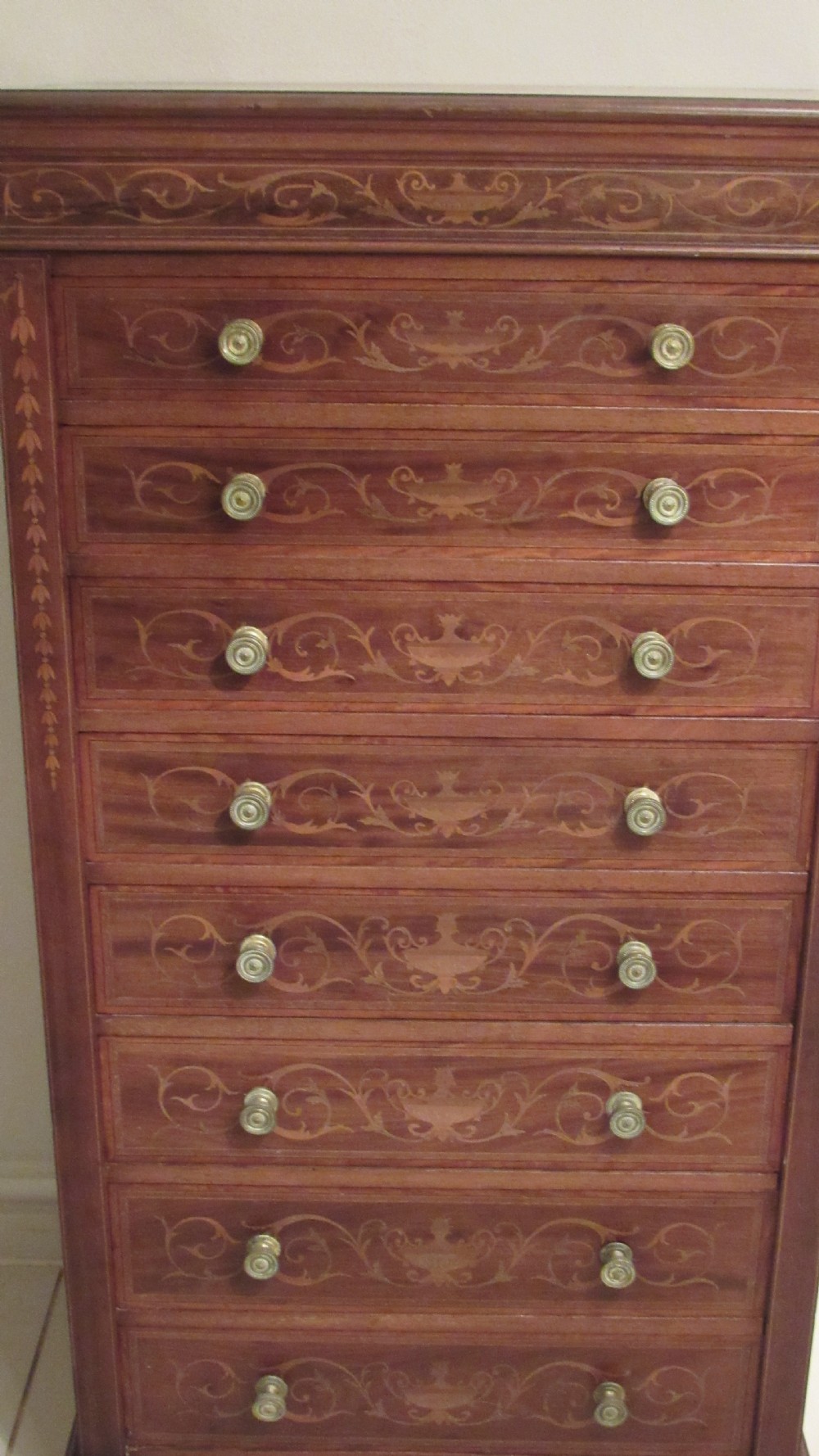 Edwards and Roberts marquetry Wellington chest View XV