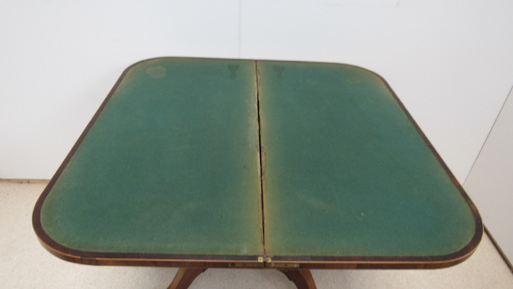 Wonderful rosewood card table View XI