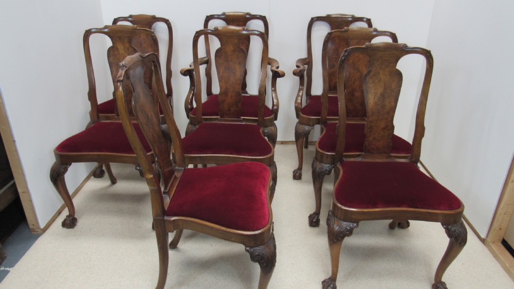 Wonderful set of 8 walnut dining chairs  View IV