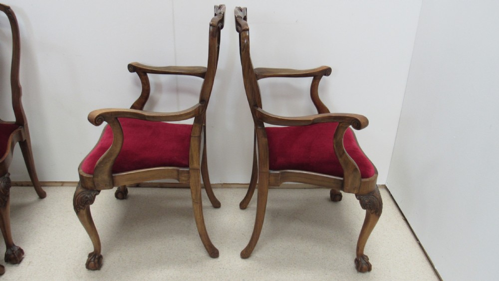Wonderful set of 8 walnut dining chairs  View X