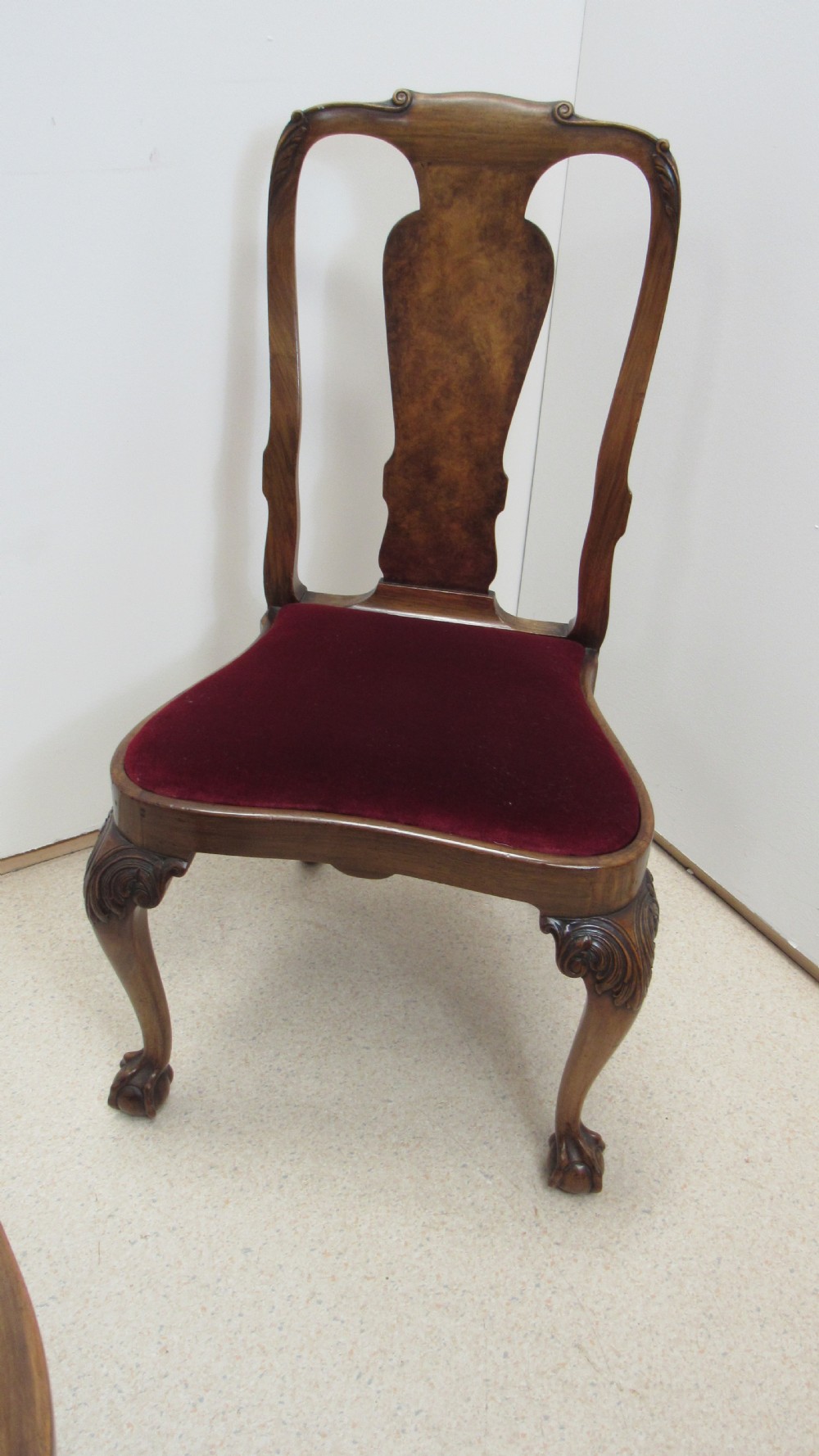 Wonderful set of 8 walnut dining chairs  View XV