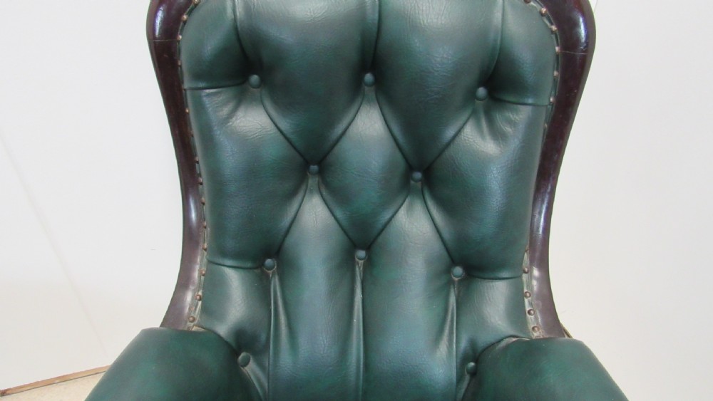 Pair of leather library chairs  View V
