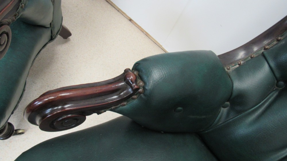Pair of leather library chairs  View VI