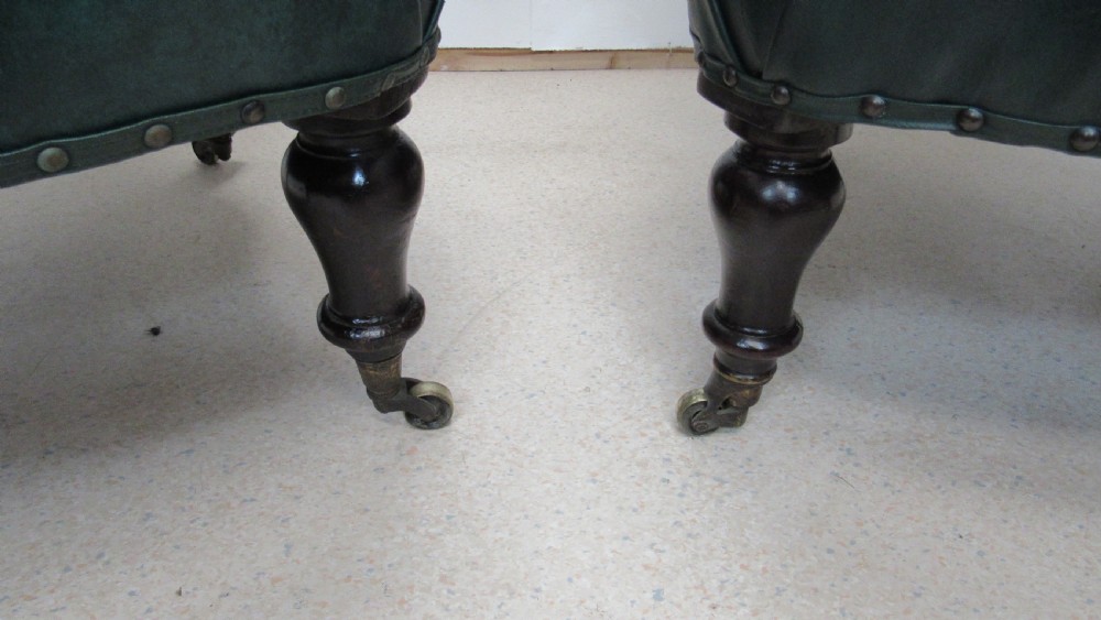 Pair of leather library chairs  View VIII