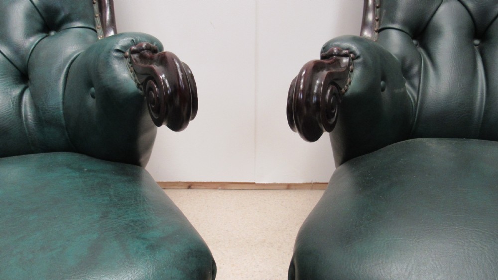 Pair of leather library chairs  View XIII