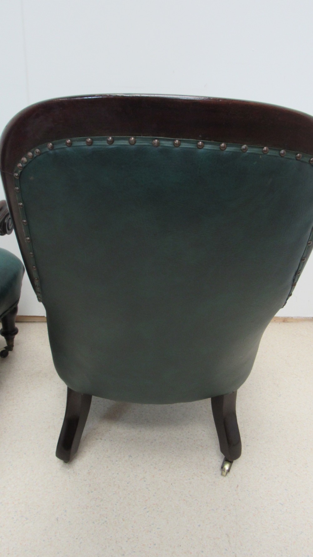 Pair of leather library chairs  View XVI