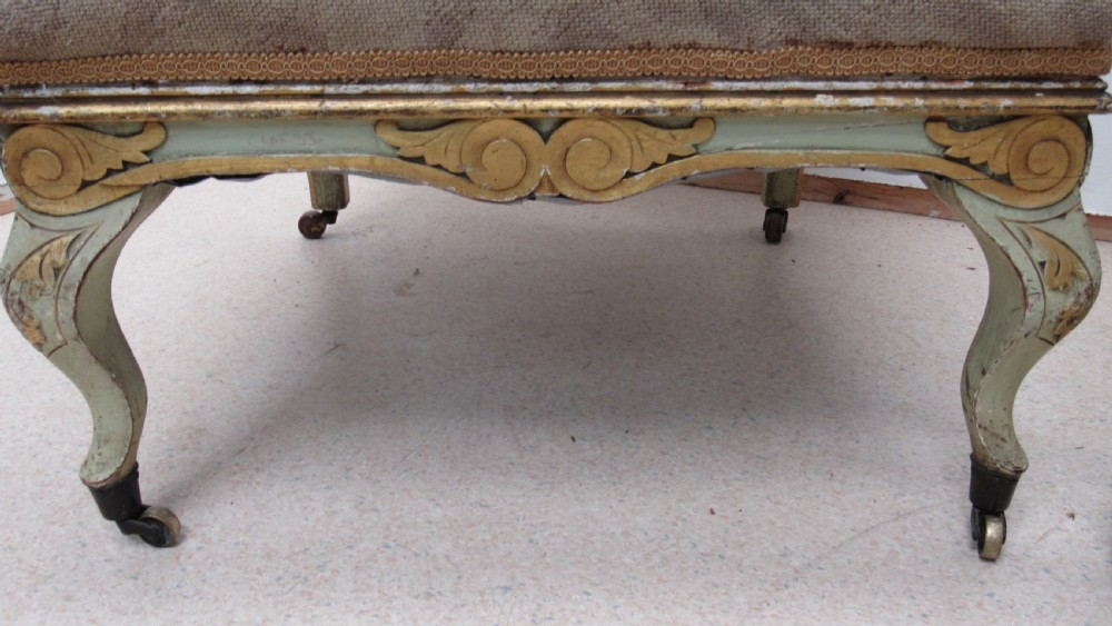 Superb pair of painted decorative Italian lounge chairs View X