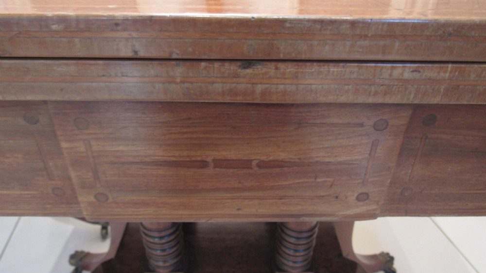 Wonderful pair of Georgian mahogany card tables View X