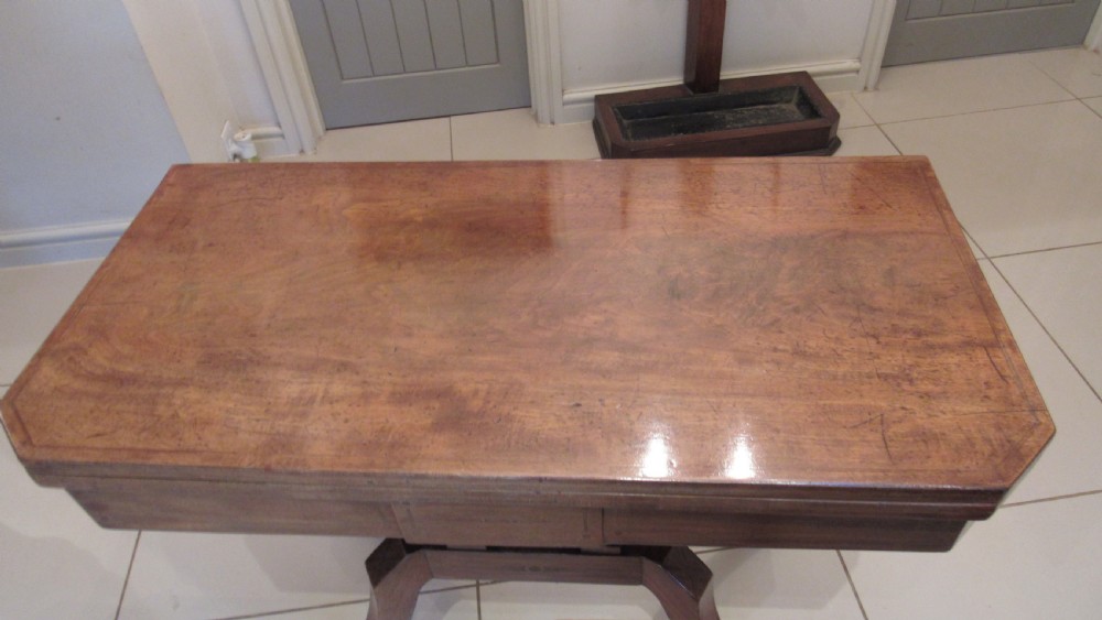 Wonderful pair of Georgian mahogany card tables View XVIII