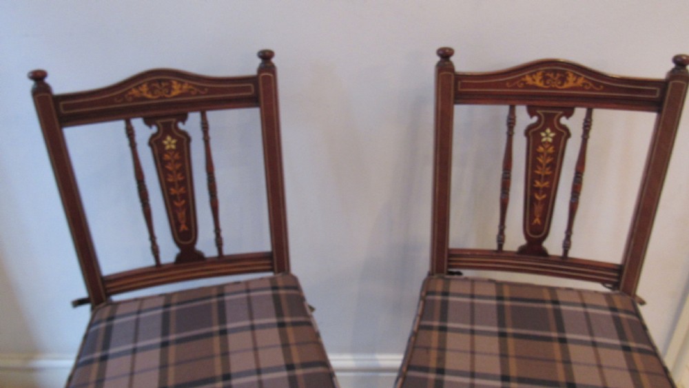 Superb pair of inlaid chairs View IV
