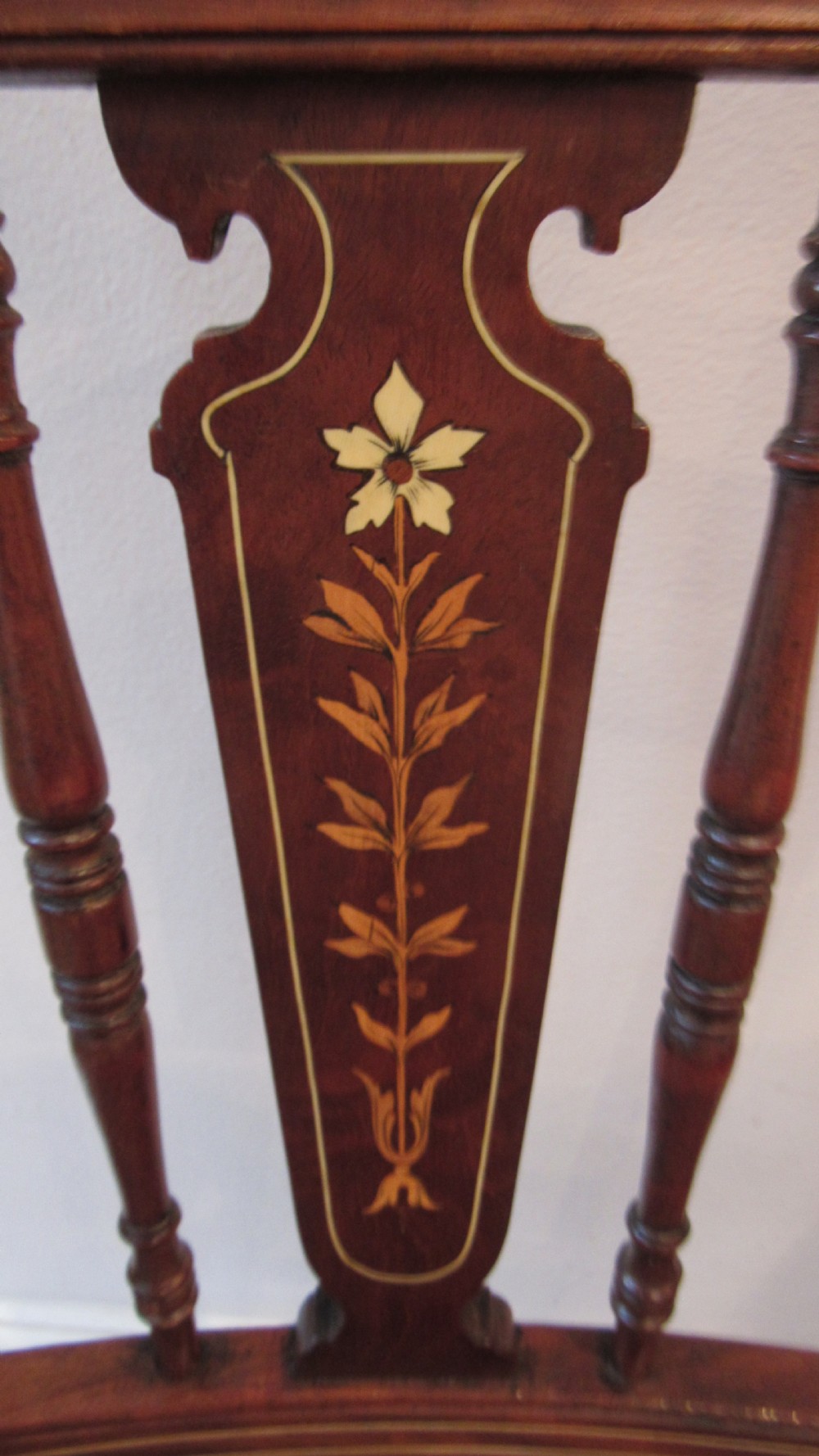 Superb pair of inlaid chairs View XII