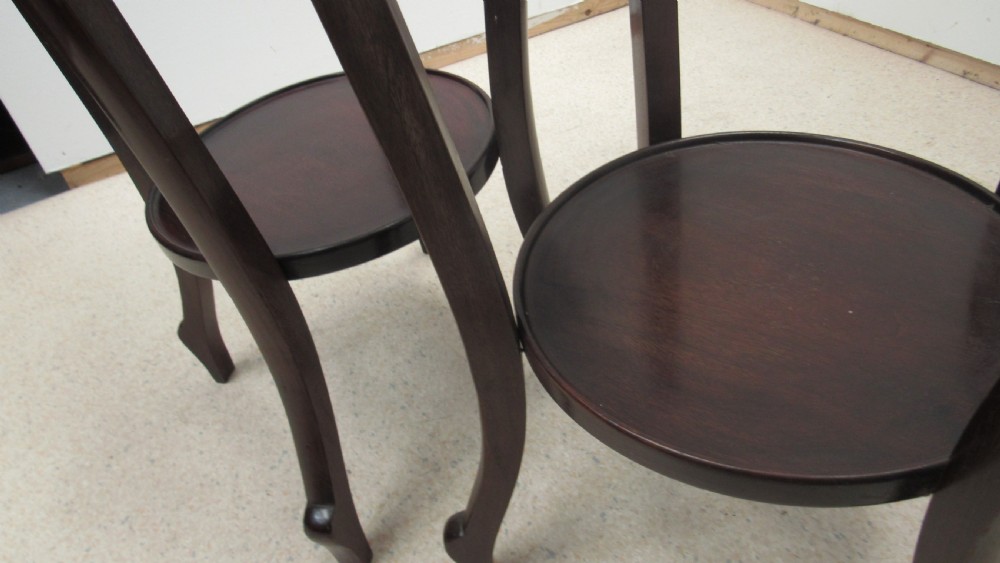 Pair of mahogany jardiniere stands View IX