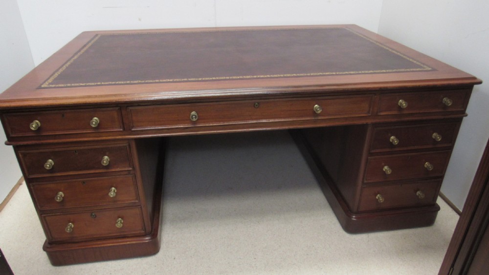 Superb large Victorian partners desk View II