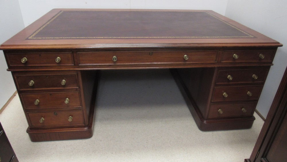 Superb large Victorian partners desk View III