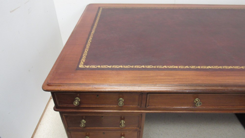Superb large Victorian partners desk View VI
