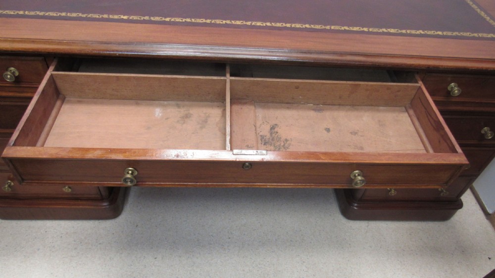 Superb large Victorian partners desk View XI