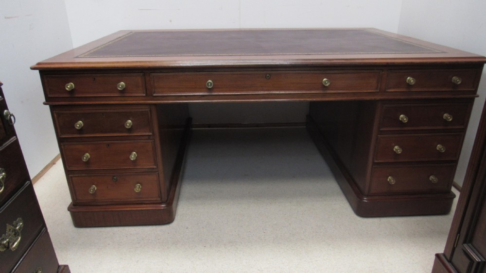Superb large Victorian partners desk View XV