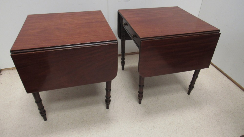 Superb pair of late Georgian drop leaf tables  View XV