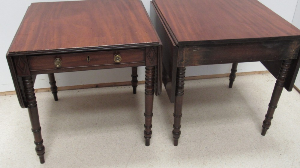 Superb pair of late Georgian drop leaf tables  View XX