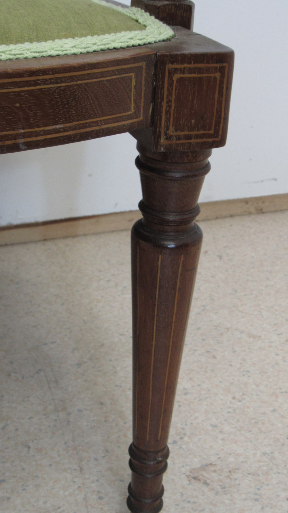 Pretty Edwardian inlaid settee  View V
