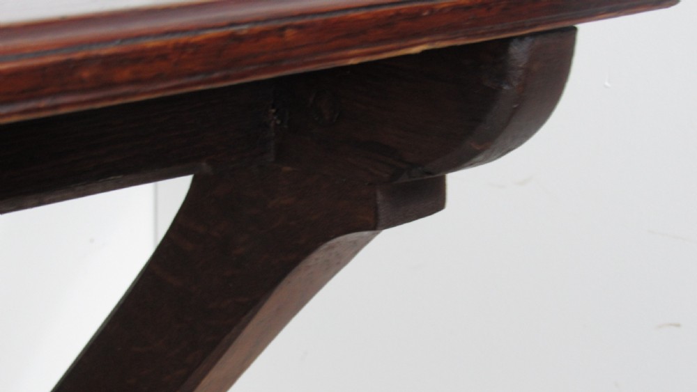 Wonderful arts and crafts refectory  table  View VI
