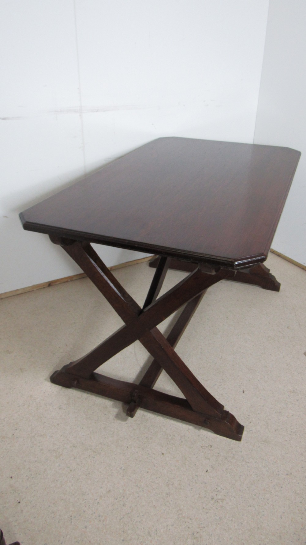 Wonderful arts and crafts refectory  table  View IX