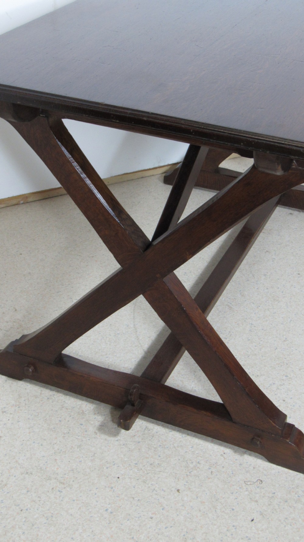 Wonderful arts and crafts refectory  table  View X
