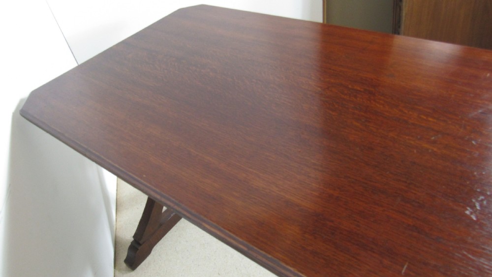 Wonderful arts and crafts refectory  table  View XIII