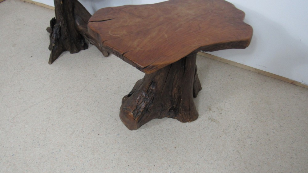 Unusual and rare pair of tree occasional tables View IX